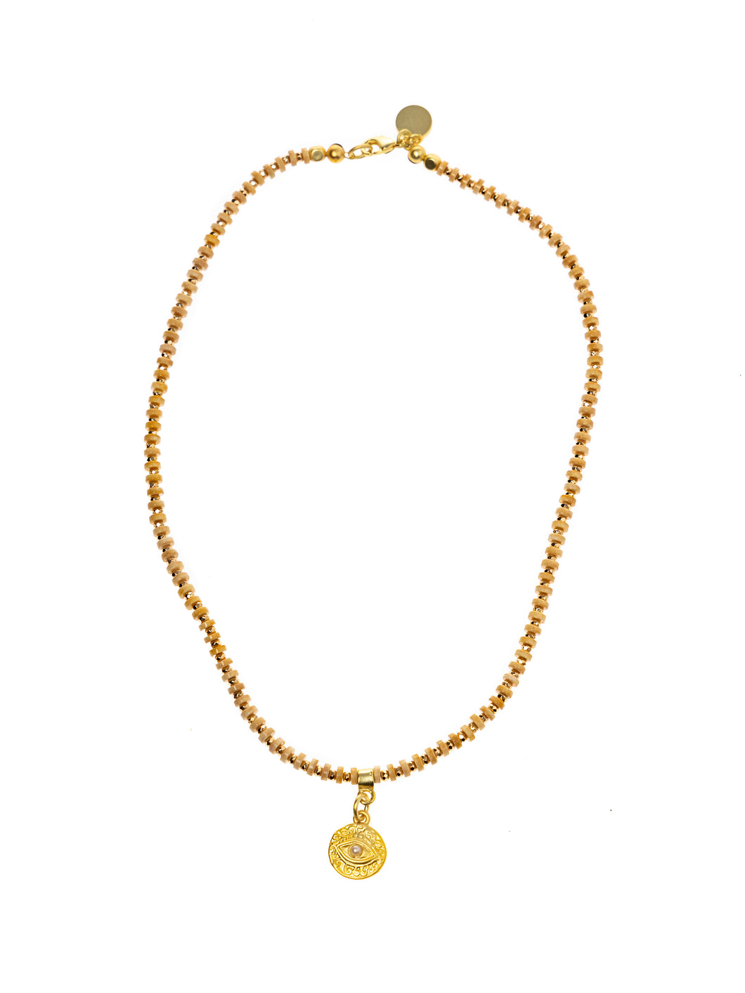 Pranella Brandy Golden Eye Necklace