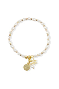 Pranella Bounty pearl and gold bracelet