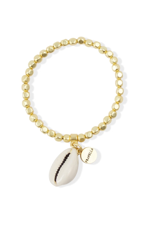 Pranella Matilda gold Shell Bracelet