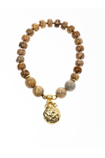 Pranella Piper Stone Ball Bracelet